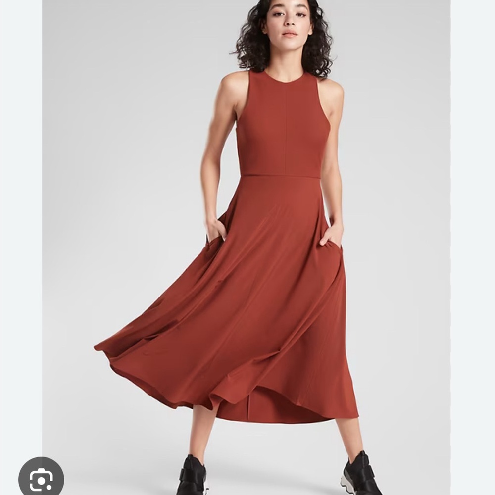 Athleta Rust Sleeveless Dress